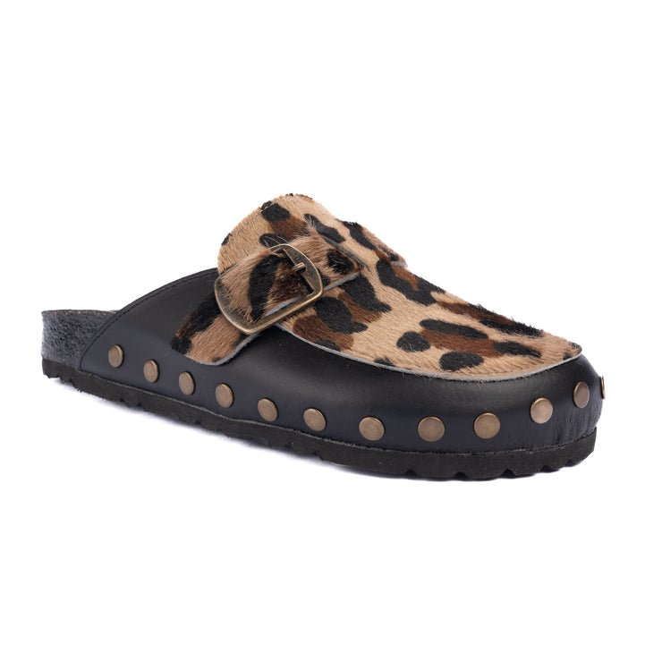 LONDON CLOG CAVALLINO LEOPARDO