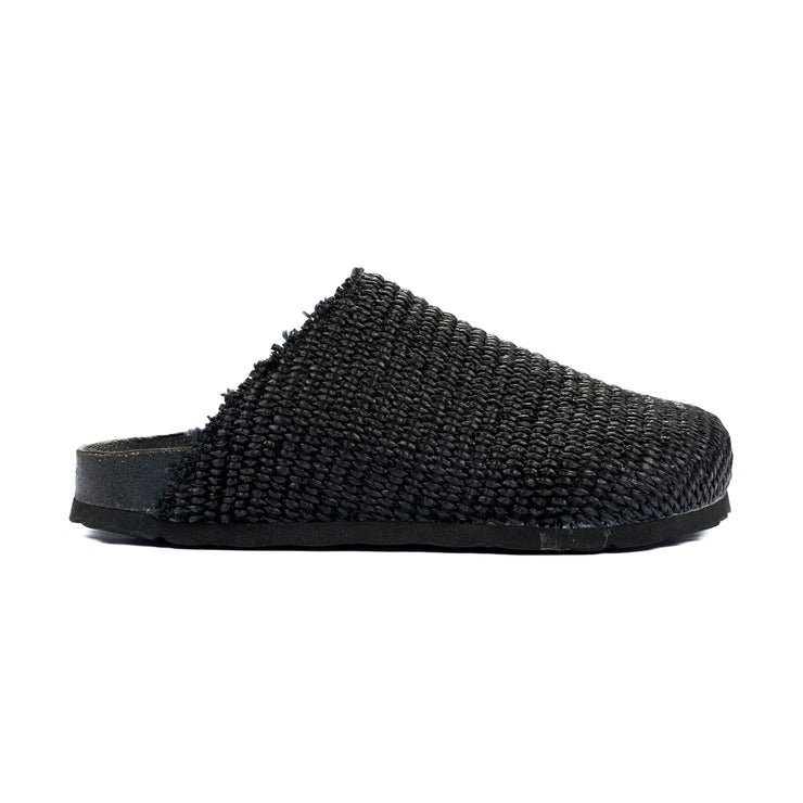 BERLIN CLOG RAFFIA BLACK