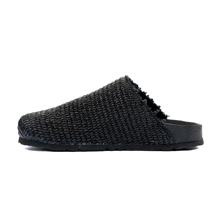 BERLIN CLOG RAFFIA BLACK