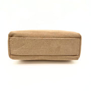 POUFF PELLE CAMOSCIO BEIGE